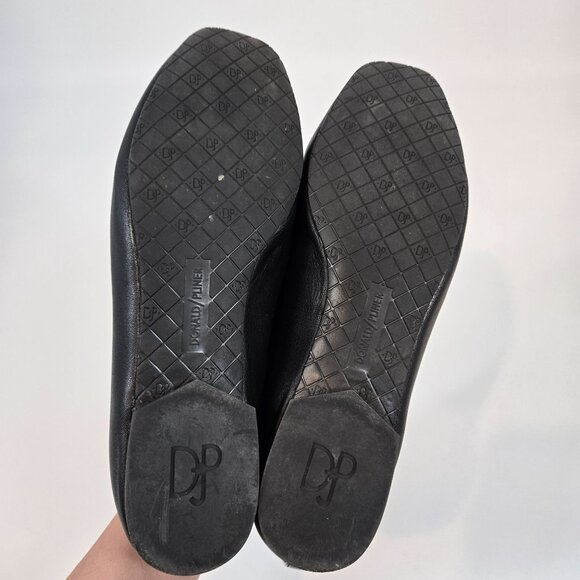 Donald Pliner Black Patent & Smooth Halia Loafers Square Toe Women's Size US 8 - Picture 7 of 10